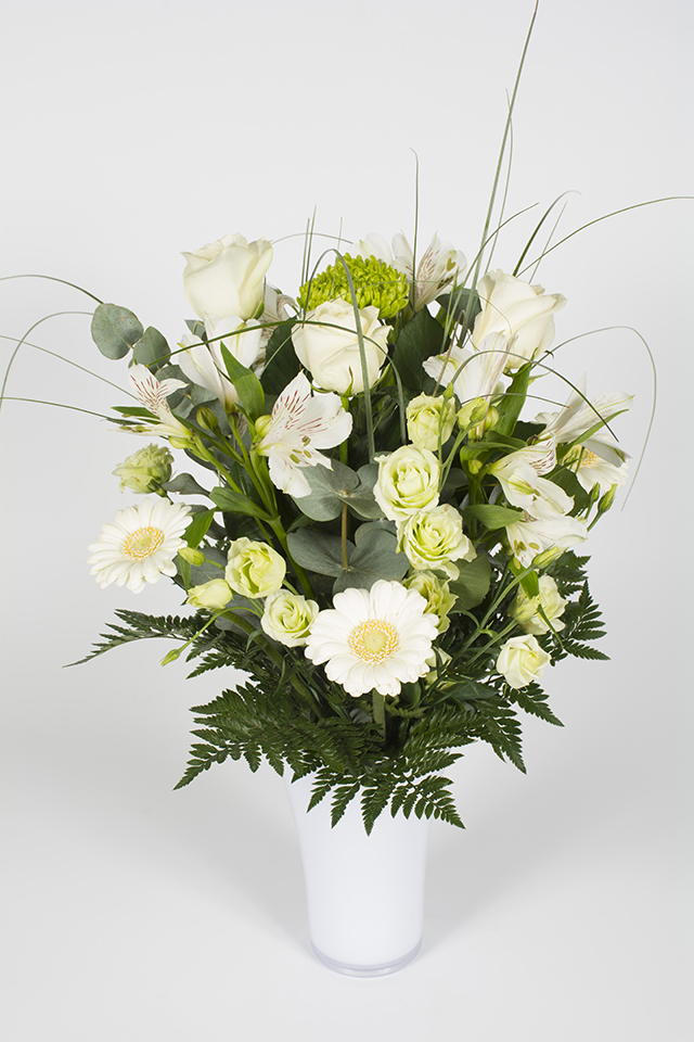 Bouquet Hauteur Vert Et Blanc Réglisse Livraison Fleurs